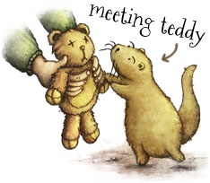 Otter meeting teddy