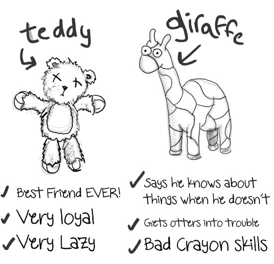 giraffe-and-teddy My best friend and my other friend