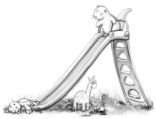 Otter On Slide